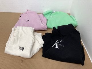 4 X ASSORTED SPORTSWEAR IN VARIOUS SIZES TO INCLUDE CALVIN KLEIN JEANS L/S CROPPED HOODIE IN BLACK - SIZE SMALL: LOCATION - H1