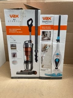 VAX AIR STRETCH UPRIGHT HIGH PERFORMANCE VACUUM CLEANER- MODEL NO U85-AS-BE TO INCLUDE VAX STEAM CLEAN MULTI - MODEL NO S85-CM: LOCATION - G13