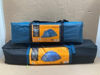 4 PERSON QUICK UP DOME TENT WITH PORCH IN BLUE TO INCLUDE 4 PERSON DOME TENT IN BLUE: LOCATION - F14