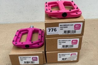 4 X BURGTEC MK4 COMPOSITE FLATS IN PURPLE RAIN/TOXIC BARBIE: LOCATION - F8