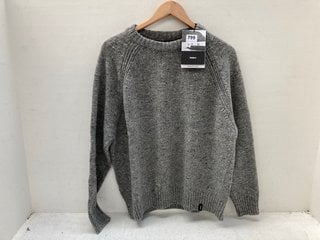 FINISTERRE WOMENS FARNE CREW IN GREY - UK SIZE: 14 - RRP: £ 125.00: LOCATION - F6