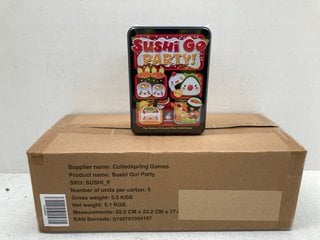 BOX OF 'SUSHI GO PARTY' THE DELUXE PICK AND PASS CARD GAMES: LOCATION - F6