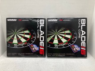 2 X WINMAU BLADE 6 DUAL CORE PROFESSIONAL DARTBOARD - RRP: £ 129.00: LOCATION - F5