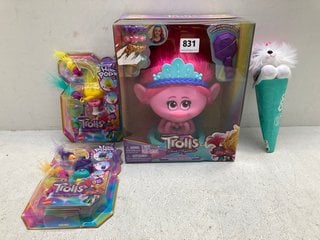 4 X CHILDRENS TOYS TO INCLUDE TROLLS BAND TOGETHER POPPY STYLING HEAD: LOCATION - F5