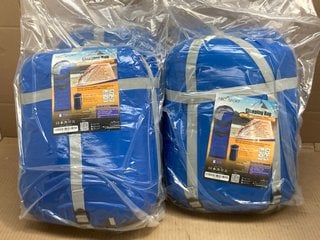 4 X ABCOSPORT SLEEPING BAGS IN BLUE: LOCATION - F4