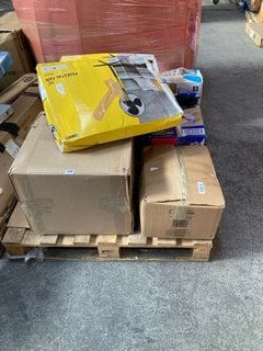 PALLET OF ASSORTED ITEMS TO INCLUDE ZANUSSI 16" PEDESTAL FAN IN BLACK: LOCATION - B7