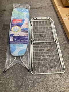 2 X ASSORTED ITEMS TO INCLUDE VILEDA IRONING BOARD: LOCATION - BR12