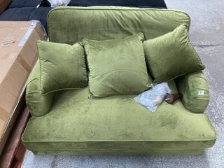 PAYTON LOVESEAT IN OLIVE VELVET: LOCATION - B2