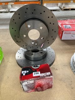 PAIR OF DRILLED BRAKE DISCS TO INCLUDE EICHER BRAKE PADS: LOCATION - BR14