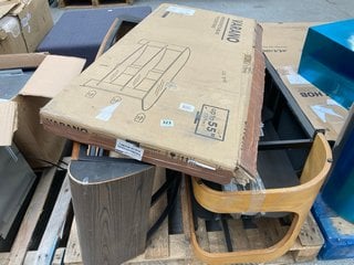 QTY OF ASSORTED ITEMS TO INCLUDE AVF VARANO TV STAND FOR TV'S UP TO 55": LOCATION - A3 (KERBSIDE PALLET DELIVERY)