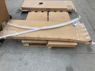 PALLET OF ASSORTED INCOMPLETE FURNITURE ITEMS TO INCLUDE 2 X HAND OPERATED CURTAIN TRACKS IN WHITE: LOCATION - A3