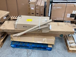 PALLET OF ASSORTED INCOMPLETE FURNITURE ITEMS TO INCLUDE BIRLEA 135CM PHOENIX OTTOMAN BED IN NAVY BLUE (BOX 4): LOCATION - A5 (KERBSIDE PALLET DELIVERY)