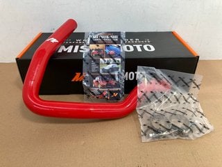 2 X MISHIMOTO MITSUBISHI LANCER EVOLUTION X SILICONE BOV RETURN HOSE 2008-2015 IN RED PART NO: MMHOSE-EVO-XBORD: LOCATION - A2