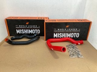 MISHIMOTO 2009-2020 NISSAN 370Z SILICONE RADIATOR HOSE KIT IN BLACK PART NO: MMHOSE-37OZ-09BK TO INCLUDE MISHIMOTO MITSUBISHI LANCER EVOLUTION X SILICONE BOV RETURN HOSE 2008-2015 IN RED PART NO: MMH