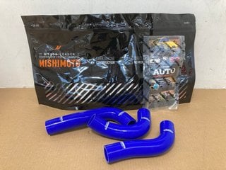 2 X MISHIMOTO MAZDA MIATA SILICONE RADIATOR HOSE KITS 94-97 IN BLUE PART NO: MMHOSE-MIA-94BL: LOCATION - A2