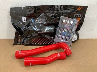 2 X MISHIMOTO BMW E46 M3 SILICONE RADIATOR HOSE KIT 2001-2006 IN RED PART NO: MMHOSE-E46-99RD: LOCATION - A3