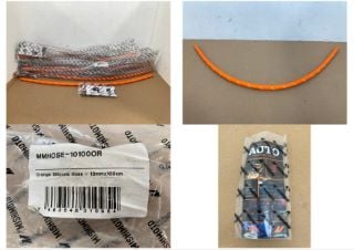 7 X MISHIMOTO ORANGE SILICONE HOSES 10MM X 100CM PART NO: MMHOSE-10100OR: LOCATION - A3