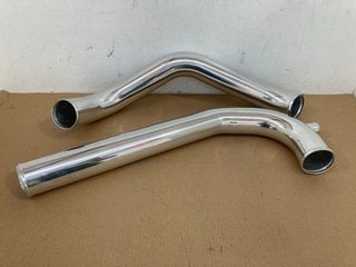 2 X COLDSIDE INTERCOOLER PIPES IN POLISHED PART NO: MMINT-WRX-01: LOCATION - A3