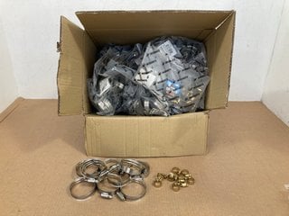 QTY OF MISHIMOTO SURE GRIP WORM GEAR CLAMPS 56MM PART NO: MMCLAMP-WGP-56 TO INCLUDE MISHIMOTO HIGH TORQUE WORM GEAR CLAMPS IN GOLD 16MM PART NO: MMCLAMP-WG-16HTGD: LOCATION - A3