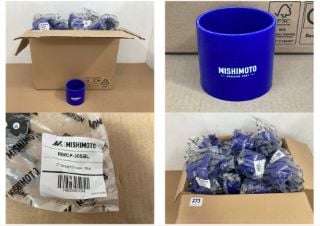 QTY OF MISHIMOTO 3" STRAIGHT COUPLERS IN BLUE PART NO: MMCP-30SBL: LOCATION - A3