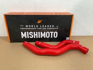 2 X MISHIMOTO MITSUBISHI LANCER EVOLUTION VIII SILICONE RADIATOR HOSE KITS 2003-2005 IN RED PART NO: MMHOSE-EVO-8RD: LOCATION - A3