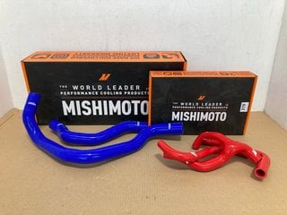 MISHIMOTO HONDA CIVIC W/B16 ENGINE SILICONE RADIATOR HOSE KIT 1988-1991 IN BLUE TO INCLUDE MISHIMOTO HONDA CRF450R SILICONE HOSE KIT W/Y REPLACEMENT HOSE 2003-2004 IN RED PART NO: MMDBH-CRF450R-02KTY