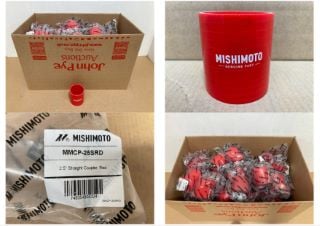 QTY OF MISHIMOTO 2.5" STRAIGHT COUPLERS IN RED PART NO: MMCP-25SRD: LOCATION - A3