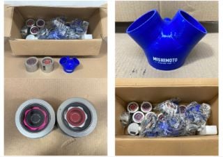 6 X MISHIMOTO AUDI S4 SILICONE THROTTLE BODY HOSE 2000-2002 IN BLUE PART NO: MMHOSE-AUD-TBBL TO INCLUDE QTY OF ASSORTED COLOUR MISHIMOTO OIL FILLER CAPS: LOCATION - A3