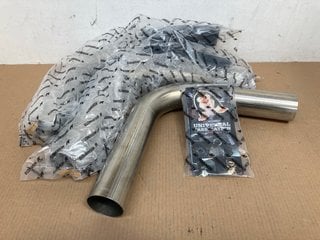 3 X MISHIMOTO 2.5" 90 DEGREE UNIVERSAL STAINLESS STEEL EXHAUST PIPING PART NO: MMICP-SS-259: LOCATION - A4