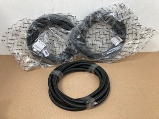 3X MISHIMOTO BRAIDED 8AN 15 FT HOSE IN BLACK PART NO: MMSBH-08180-CB: LOCATION - A4