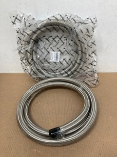 2 X MISHIMOTO BRAIDED 12AN 10FT HOSE IN STAINLESS STEEL PART NO: MMSBH-12120-CS: LOCATION - A4