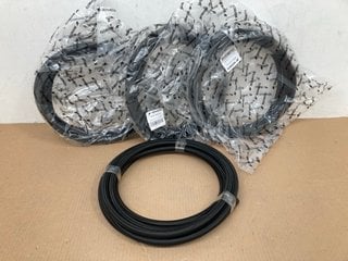 3 X MISHIMOTO BRAIDED 4AN 15 FT HOSE IN BLACK PART NO: MMSBH-04180-CB TO INCLUDE MISHIMOTO BRAIDED 6AN 15 FT HOSE IN BLACK PART NO: MMSBH-06180-CB: LOCATION - A4