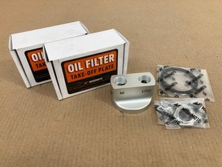 3 X MISHIMOTO OIL FILTER TAKE OFF PLATES M22 PART NO: MMOC-FTO-M22: LOCATION - A4