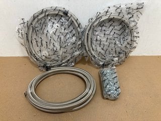 3 X MISHIMOTO BRAIDED 8AN 10FT HOSE IN STAINLESS STEEL PART NO: MMSBH-08120-CS: LOCATION - A4