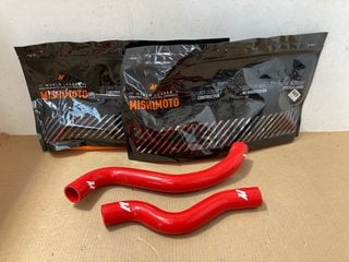 3 X MISHIMOTO MITSUBISHI LANCER EVOLUTION VI SILICONE RADIATOR HOSE KITS 2000 IN RED: LOCATION - AR5