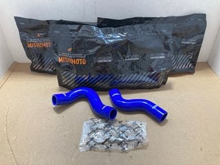 4 X MISHIMOTO 92-00 SUBARU GC8 TURBO SILICONE HOSE KITS IN BLUE PART NO: MMHOSE-GC8T-92BL: LOCATION - AR5