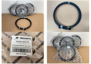 4 X MISHIMOTO PTFE BRAIDED 8AN 6FT HOSE IN BLACK PART NO: MMSBH-0872PB: LOCATION - A2