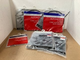 QTY OF ASSORTED BRAKE CABLES TO INCLUDE UNIPART CABLE TO FIT PEUGEOT 206,MODEL : GVC 3402: LOCATION - AR11