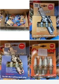 QTY OF ASSORTED SPARK PLUGS TO INCLUDE NGK MULTI ELECTRODE SPARK PLUGS MODEL : BKR6EK 302: LOCATION - A5