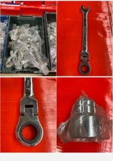 QTY OF ASSORTED ITEMS TO INCLUDE 12MM FLEX RATCHET SPANNER (TOTE BOX NOT INCLUDED): LOCATION - A6