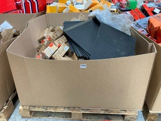 PALLET OF ASSORTED ITEMS TO INCLUDE BLUE PAINT 2PC HOSE CLAMPS: LOCATION - A6 (KERBSIDE PALLET DELIVERY)