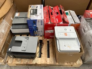 PALLET OF ASSORTED HOME/OFFICE PRINTERS TO INCLUDE EPSON ECOTANK ET-2850: LOCATION - A8 (KERBSIDE PALLET DELIVERY)