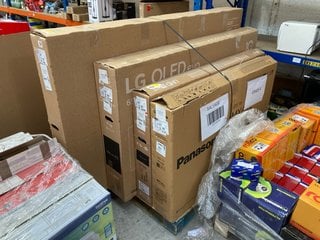 (COLLECTION ONLY) PALLET OF ASSORTED TV'S (FOR SPARES & REPAIRS) TO INCLUDE MODELS: TOSHIBA TX-50MX600B & SAMSUNG QE75Q80CAT: LOCATION - A8