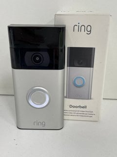 RING 2ND GENERATION SMART DOORBELL: MODEL NO 5UM5E5 (WITH BOX, CHARGER CABLE & SCREWDRIVER) [JPTM123837]