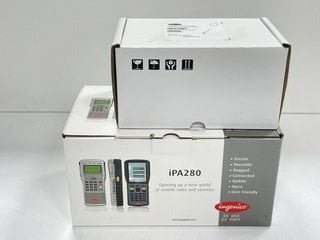 INGENICO IPA280 POS TERMINAL (WITH BOX, BATTERY, PAPER ROLL, STYLUS, DATA / POWER CABLE, CHARGING UNIT & IPA200 BASE ( NO REGION SPECIFIC POWER PLUGS ) UNUSED RETAIL CONDITION) [JPTM123883]