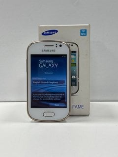 SAMSUNG GALAXY FAME 2 GB SMARTPHONE IN PEARL WHITE: MODEL NO GT-S6810P (WITH BOX, CHARGING CABLE & EARPHONES) [JPTM123072]