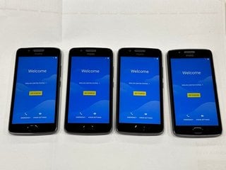 4 X MOTOROLA MOTO G5 16 GB SMARTPHONE IN BLACK: MODEL NO XT1675 (UNITS ONLY) [JPTM123707]