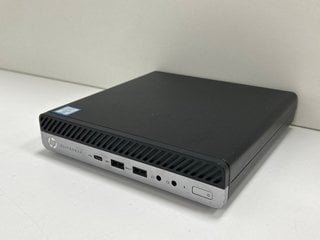 HP ELITEDESK 800 G3 MINI 256GB PC: MODEL NO Y3A16AV (UNIT ONLY) INTEL CORE I5-6500T @ 2.50GHZ, 8GB RAM, INTEL HD GRAPHICS 530 [JPTM123730]