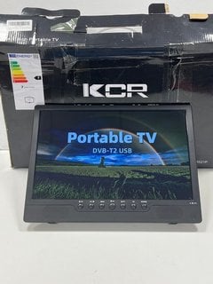 KCR PORTABLE 14.1" TV: MODEL NO DVB-T2 (WITH BOX, REMOTE, STAND, ANTENNA & CABLE) [JPTM123802]