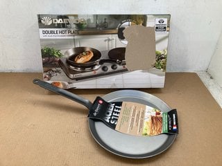 DE BUYER 30CM FRYING PAN TO INCLUDE DAEWOO DOUBLE HOT PLATE: LOCATION - E9